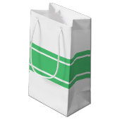 Smarald Green Modern Wedding Kleine Geschenktüte (Rückseite Schrägansicht)