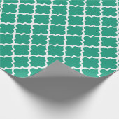 Smarald Green Quarto Tiles Muster Geschenkpapier (Ecke)