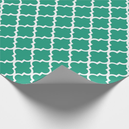 Smarald Green Quarto Tiles Muster Geschenkpapier (Ecke)