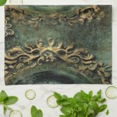 Smarald Green Rustic Steampunk Clock (1) Geschirrtuch (Gefaltet)