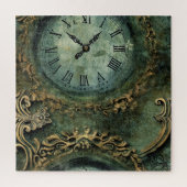 Smarald Green Rustic Steampunk Clock (1) Puzzle (Vertikal)