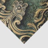 Smarald Green Rustic Steampunk Clock (1) Seidenpapier (Detail)