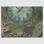Smarald Green Rustic Steampunk Clock (1) Seidenpapier (Vorderseite)
