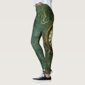 Smarald Green Rustic Steampunk Clock (3) Leggings (Links)