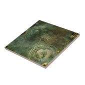 Smarald Green Rustic Steampunk Clock (5) Fliese (Seite)