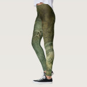 Smarald Green Rustic Steampunk Clock (5) Leggings (Links)