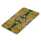 Smarald Green und Gold Peacock Feathers Magnet (Linke Seite)