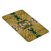 Smarald Green und Gold Peacock Feathers Magnet (Rechte Seite)