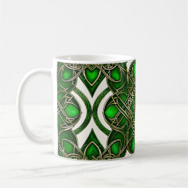 Smarald Green und Silver Celtic Knots Kaffeetasse