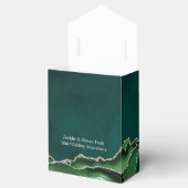 Smarald Green und Silver mit Perlen Geschenkschachtel (Geöffnet)