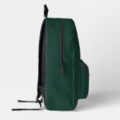 Smarald Green und White | Modernes Monogramm Bedruckter Rucksack (Links)