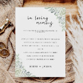 Smarald Green Wedding in Love Memory Sign, Einladung