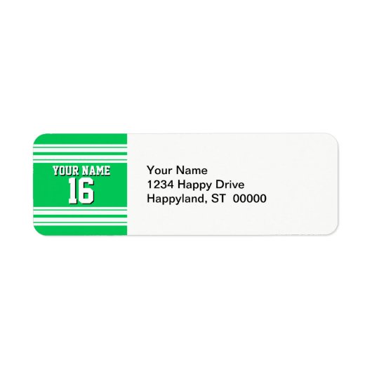 Smarald Green White Team Jersey Name (Vorne)