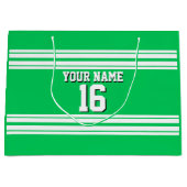 Smarald Green White Team Jersey Name Große Geschenktüte (Vorderseite)