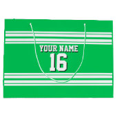 Smarald Green White Team Jersey Name Große Geschenktüte (Rückseite)