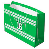 Smarald Green White Team Jersey Name Große Geschenktüte (Rückseite Schrägansicht)