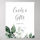 Smarald Greenery Cards and Gifts Sign Poster (Vorne)