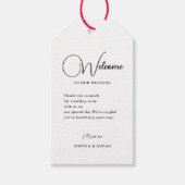 Smarald Greenery Wedding Begrüßungstags Geschenkanhänger (Vorderseite)