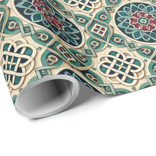 Smarald Ruby Sapphire Geometric Occasion Geschenkw Geschenkpapier (Rolleneckpunkt)