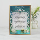 Smarald Sea Two Doves Gedicht Keepake (Stehend Vorderseite)