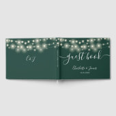Smarald String Lights Signature Script Wedding Gästebuch (Voll)