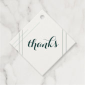 Smarald und Gold Art Deco Gastgeschenk Hochzeit Ta Geschenkanhänger (Vorderseite)