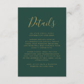 Smarald- und Gold-Gast-Skriptdetails Begleitkarte (Vorderseite)