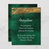 Smarald Watercolor mit Gold Begleitkarte (Vorne/Hinten)