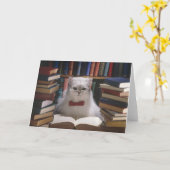 Smart-Abschluss-Katze Karte (Gelbe Blume)