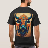 Smart Abstrakt Brahma Bull Logo T - Shirt (Rückseite)