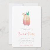 Smart Adult Cocktail Summer Party Einladung (Vorderseite)