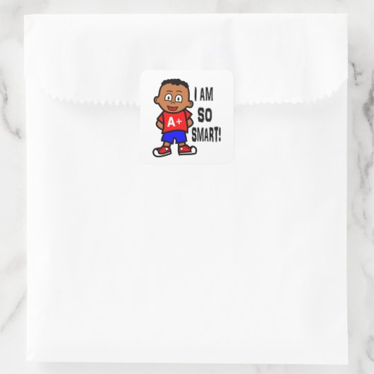 Smart African American Boy Stickers (Tasche)