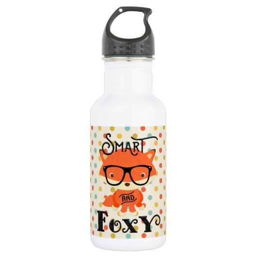 Smart AND Foxy Dots Trinkbehälter Trinkflasche (Vorderseite)