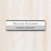 Smart and Stylish Grey and White Personalised Türschild (Vorderseite )