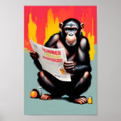 Smart Ape Poster - Anpassbare Wand an Wand Kunst (Vorne)