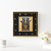 Smart Art Deco Quadratische Wanduhr (Zuhause)