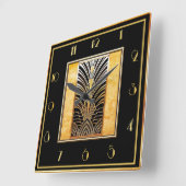 Smart Art Deco Quadratische Wanduhr (Winkel)