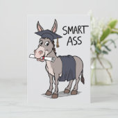 Smart As Donkey Funny Graduate Abschluss Einladung (Stehend Vorderseite)