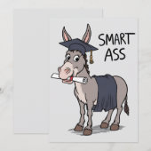 Smart As Donkey Funny Graduate Abschluss Einladung (Vorne/Hinten)