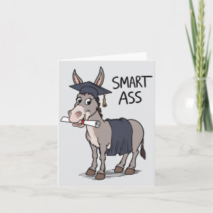 Smart As Donkey Funny Graduate Abschluss Karte