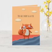 Smart as Fox Valentine Card Karte (Gelbe Blume)