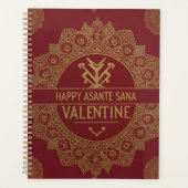 Smart Asante Sana Valentine Gold Art & Custom QR Planer (Vorderseite)