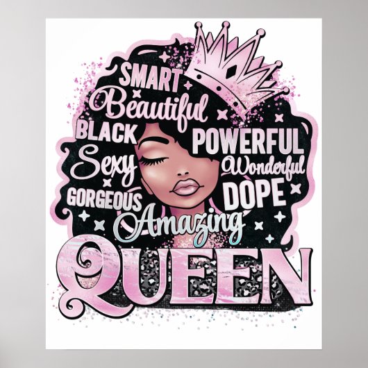 Smart Beautiful Phantastisch Black Queen Melanin S Poster (Vorne)