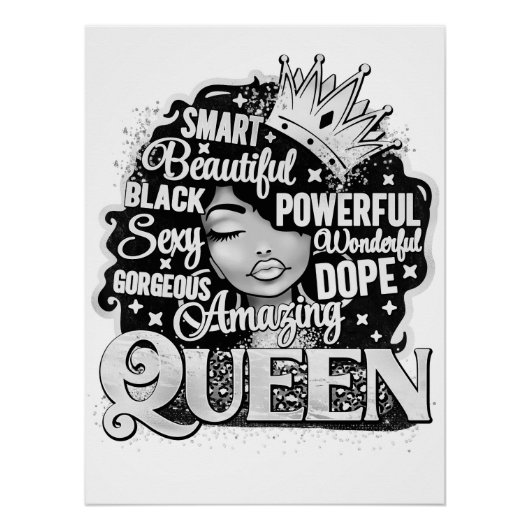 Smart Beautiful Phantastisch Black Queen Melanin S Poster (Vorderseite)