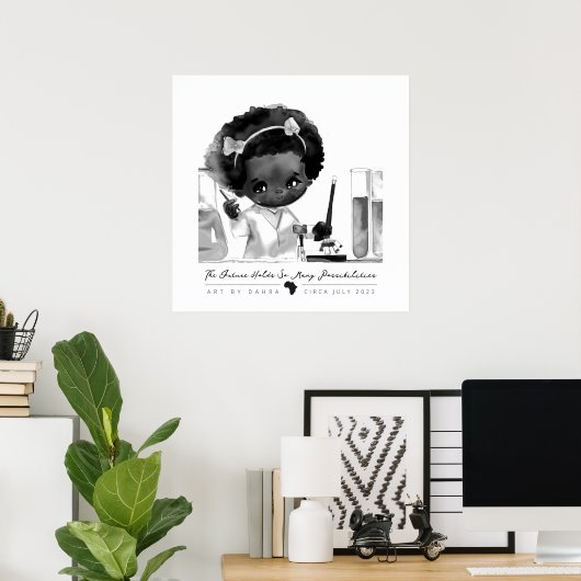 Smart Black Kid Poster (Heimbüro)