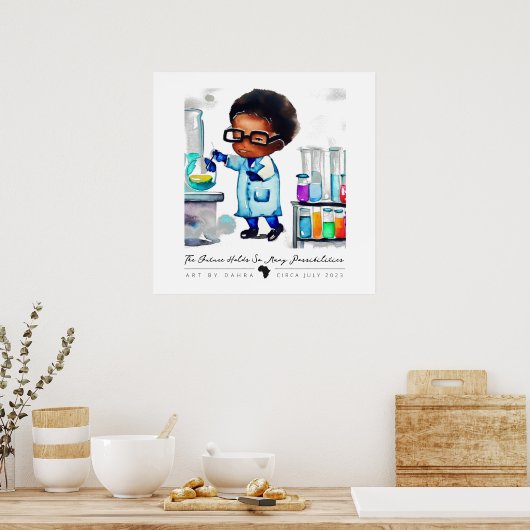 Smart Black Kid Poster (Küche)