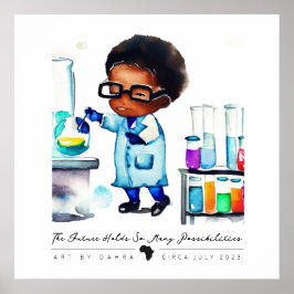 Smart Black Kid Poster