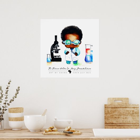 Smart Black Kid Poster (Küche)