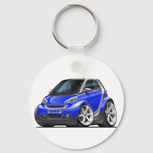 Smart Blue Car Schlüsselanhänger (Vorderseite)