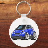 Smart Blue Car Schlüsselanhänger (Vorderseite)